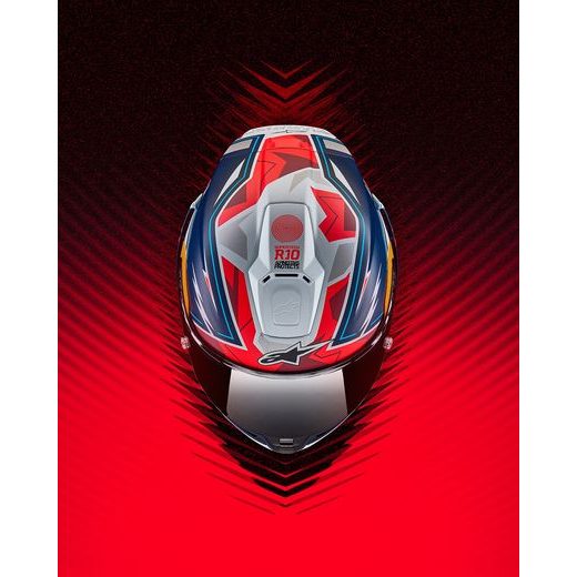 PŘILBA SUPERTECH R10 LIMITOVANÁ EDICE PEDRO ACOSTA, ALPINESTARS (MODRÁ/ČERVENÁ/BÍLÁ MATNÁ) 2025