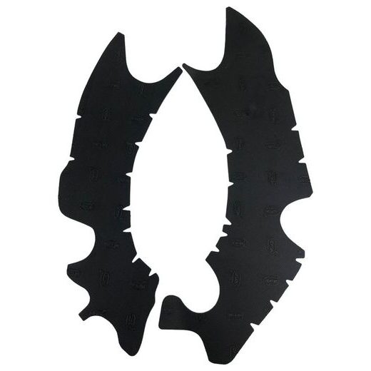 GUMOVÉ PROTEKTORY RÁMU KAWASAKI, VIBRAM (SADA, ČERNÁ)