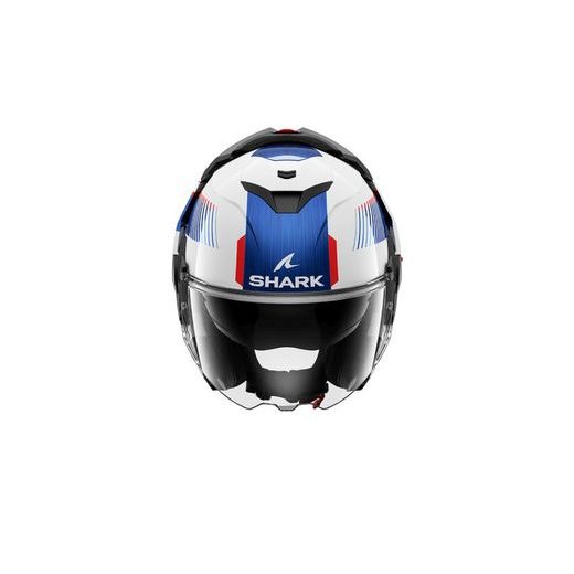 SHARK PŘEKLOPNÁ PŘILBA OXO SIKTER BARVA BÍLÁ ČERVENÁ MODRÁ