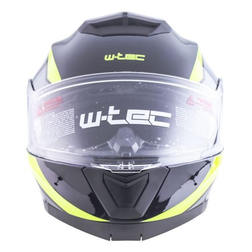 VÝKLOPNÁ PŘILBA W-TEC BANELMEDA - ŠEDO-ČERNO-FLUO ŽLUTÁ *