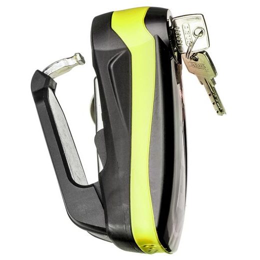 ZÁMEK NA KOTOUČOVOU BRZDU S ALARMEM DETECTO 7000 RS1 (TRN 3 X 5 MM), ABUS (ČERNÁ,ŽLUTÁ)