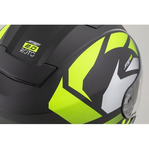 PŘILBA JET TECH 2.0 ROTO, CASSIDA (ČERNÁ MATNÁ/ŽLUTÁ FLUO/BÍLÁ) 2025