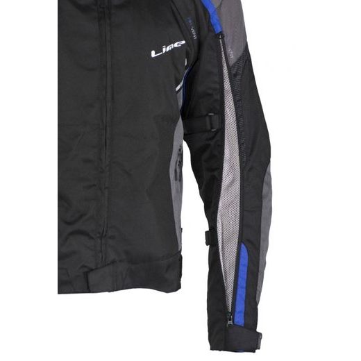 MBW PÁNSKÁ TEXTILNÍ MOTO BUNDA LUCAS ČERNO MODRÁ