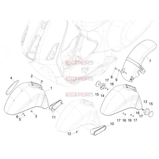 OZDOBNÝ HROT BLATNÍKU NA VESPU PRIMAVERU