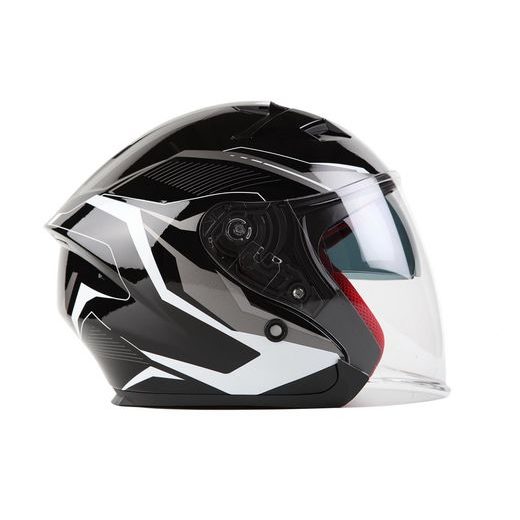 OTEVŘENÁ PŘILBA MAXX SKÚTROVÁ HELMA (ČERNO BÍLÁ)