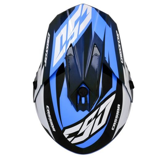 CASSIDA CROSSOVÁ MOTO PŘILBA CUP TWO MODRÁ TMAVĚ MODRÁ BÍLÁ