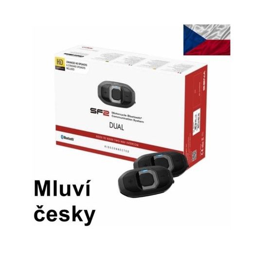 BLUETOOTH HANDSFREE HEADSET SF2 DUAL (DOSAH 0,8 KM), SENA (SADA 2)