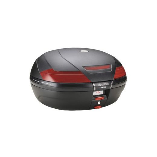 MONOKEY TOPCASE - 47L, KAPPA (ČERNÝ S ČERVENÝMI ODRAZKAMI)