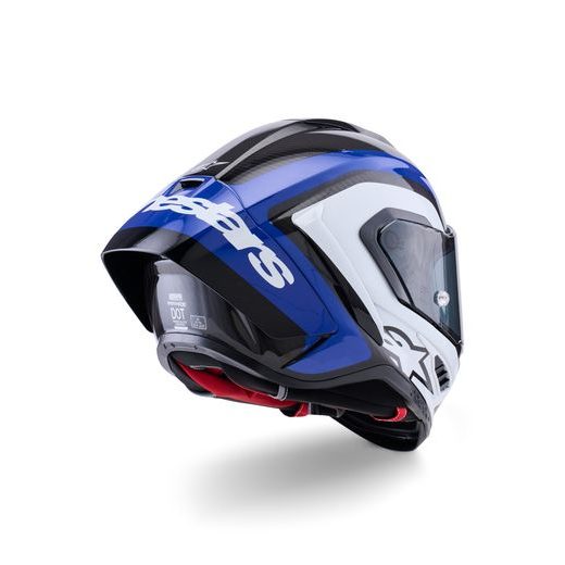 PŘILBA SUPERTECH R10 ARIUS, ALPINESTARS (KARBON/MODRÁ/BÍLÁ) 2026