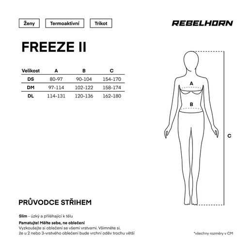 REBELHORN DÁNSKÉ TERMO TIČKO  FREEZE II LADY ČERNÉ