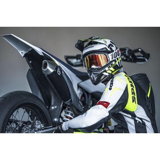 PŘILBA CASSIDA CROSS CUP SONIC (ČERNÁ/BÍLÁ/ŽLUTÁ FLUO/ŠEDÁ)