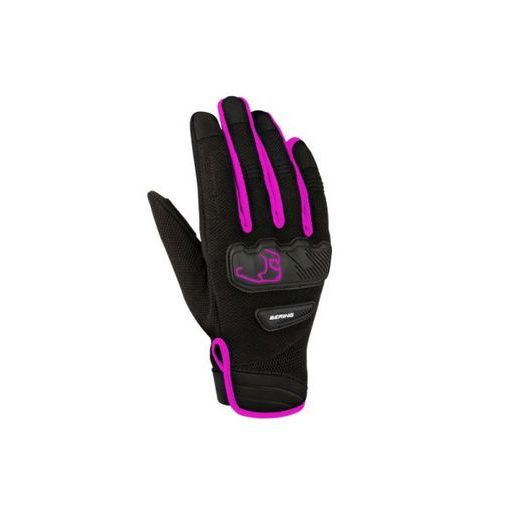 BERING DÁMSKÉ TEXTILNÍ MOTO RUKAVICE LADY YORK BLACK FUCHSIA