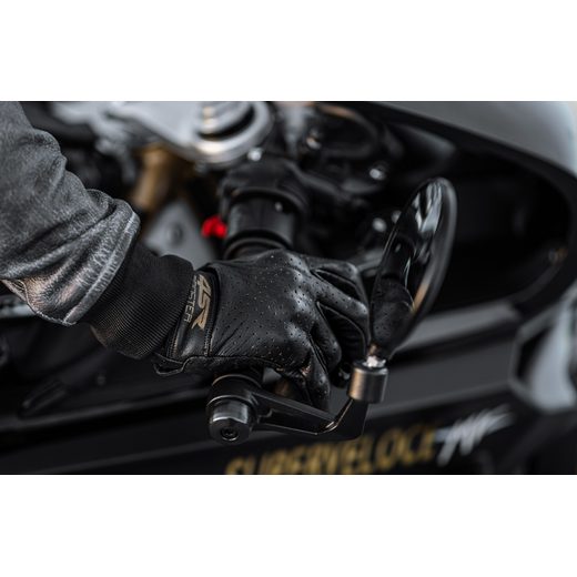 RUKAVICE KAWASAKI KOŽENÉ SPORTOVNÍ KRT ČERNO/ZELENÉ