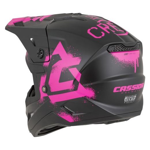 PŘILBA CROSS CUP 2 CREW JUNIOR, CASSIDA, DĚTSKÁ (ČERNÁ MATNÁ/RŮŽOVÁ FLUO) 2026