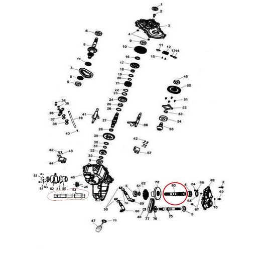 LINHAI SHAFT REAR OUTPUT 21463