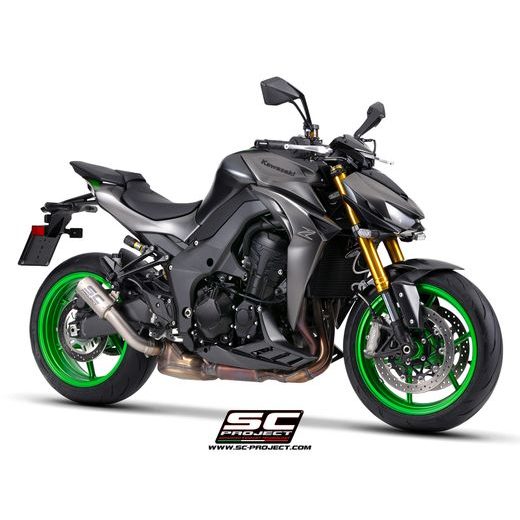 SC PROJECT KAWASAKI Z1100-SE 2026 TITANOVÝ VÝFUK CR-T S MŘÍŽKOU PROTI KAMENŮM