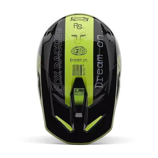 FOX MOTOKROSOVÁ PŘILBA V1 RACE SPEC HELMET ČERNÁ/FLUO ŽLUTÁ, ARMY ZELENÁ