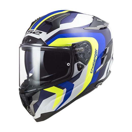INTEGRÁLNÍ HELMA LS2 FF327 CHALLENGER GALACTIC GLOSS WHITE YELLOW BLUE