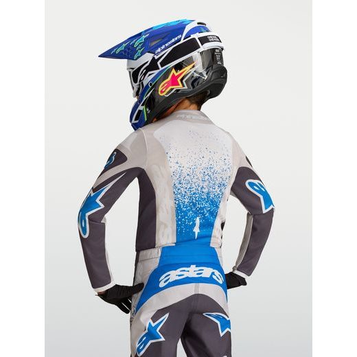 DRES FLUID DRAG YOUTH, ALPINESTARS, DĚTSKÉ (TMAVĚ ŠEDÁ/SVĚTLE ŠEDÁ/MODRÁ) 2027