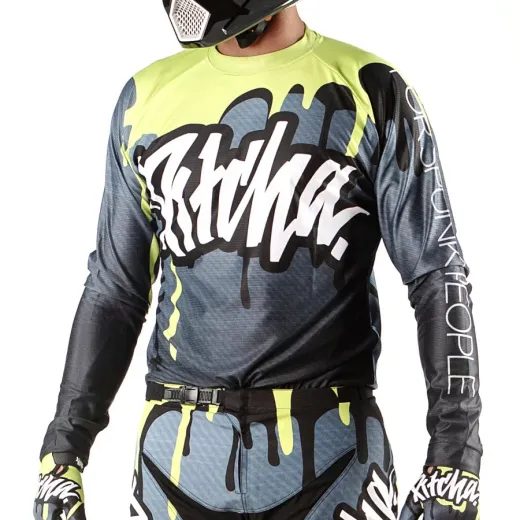 PITCHA DRES DRIPP GREY FLUO YELLOW