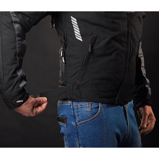 4SR PÁNSKÁ TEXTILNÍ MOTO BUNDA YOUNG GUN SHADOW ČERNO ŠEDÁ