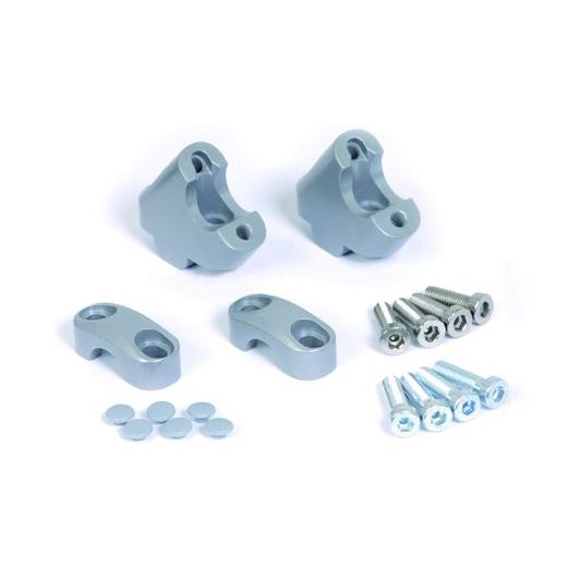 SW MOTECH ZVÝŠENÍ ŘÍDÍTEK +31 NAHORU+22 DOZADU STŘÍBRNÉ