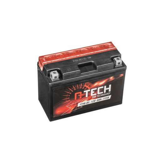 BATERIE 12V, YT9B-BS, 8AH, 115A, BEZÚDRŽBOVÁ MF AGM 150X70X105, A-TECH (VČ. BALENÍ ELEKTROLYTU)