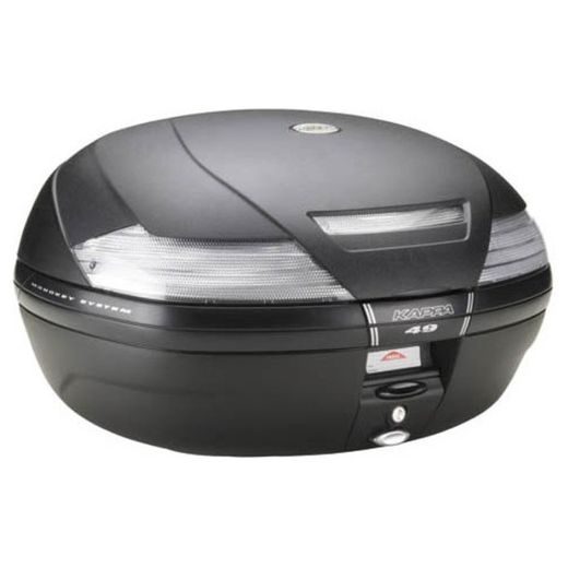 MONOKEY TOPCASE - 47L, KAPPA (ČERNÝ S ČIRÝMI ODRAZKAMI)