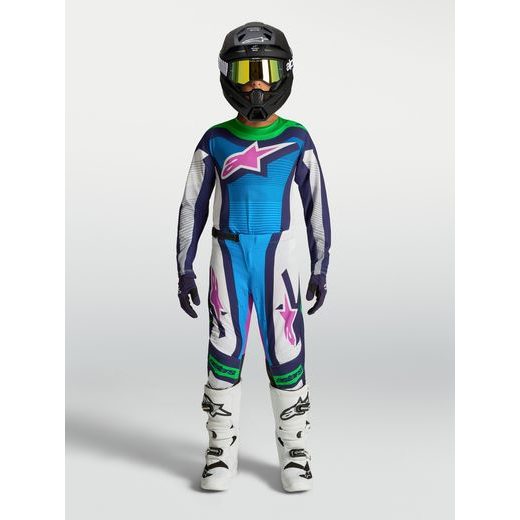 DRES SUPERTECH MAVEN YOUTH, ALPINESTARS, DĚTSKÉ (BÍLÁ/MODRÁ/FIALOVÁ/ZELENÁ FLUO) 2027