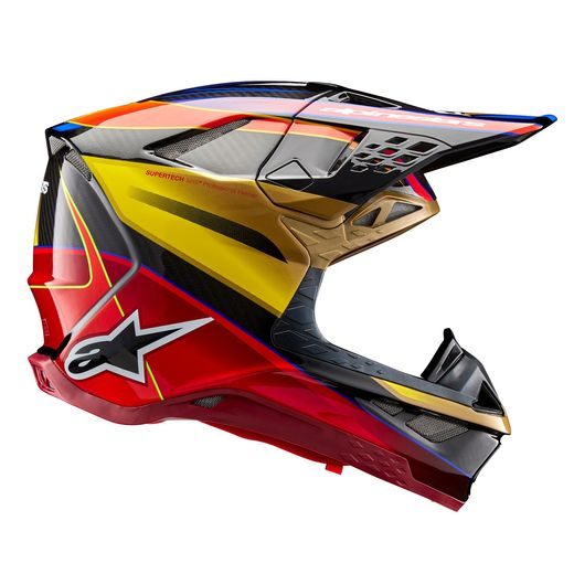 PŘILBA ALPINESTARS SUPERTECH S-M10 ERA (ZLATÁ/ČERVENÁ)