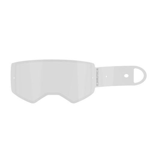 STRHÁVACÍ SLÍDY PLEXI RACING S OBVODOVÝM TĚSNĚNÍM RACING PRO BRÝLE SUPERTECH, ALPINESTARS (14 VRSTEV V BALENÍ, ČIRÉ)