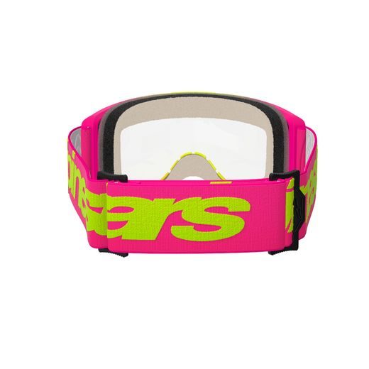 BRÝLE VISION 5 WORDMARK, ALPINESTARS (RŮŽOVÁ/ŽLUTÁ FLUO, ČIRÉ PLEXI) 2025
