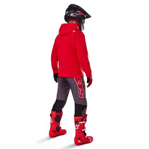 MIKINA RACER MX FLEECE, ALPINESTARS (ČERVENÁ) 2025
