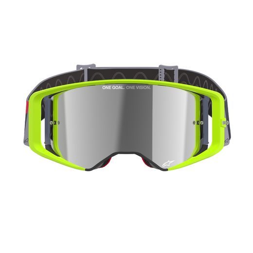 BRÝLE SUPERTECH CORP, ALPINESTARS (ŽLUTÁ FLUO/ČERVENÁ, ZRCADLOVÉ STŘÍBRNÉ PLEXI) 2025