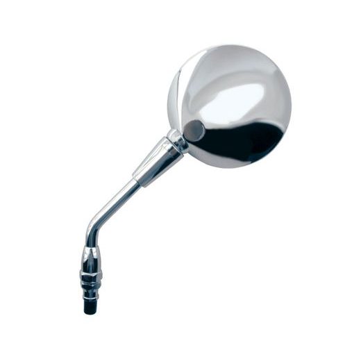 ZPĚTNÉ ZRCÁTKO CHROMOVÉ (ZÁVIT PRAVÝ M10, PRŮMĚR SKLA 105 MM), Q-TECH (CHROM), L=P