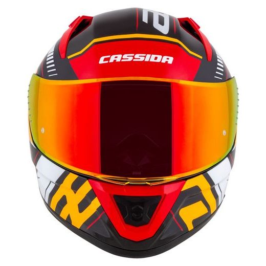 PŘILBA AERO DROME, CASSIDA (ČERNÁ PERLEŤ/ORANŽOVÁ/ČERVENÁ/BÍLÁ)