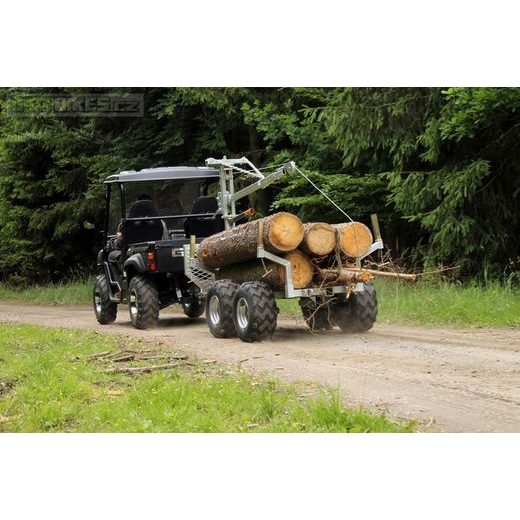 MULTIFUNKČNÍ VOZÍK ZA ČTYŘKOLKU, VČETNĚ VELKÉ, SKLOPNÉ KORBY A RAMENA