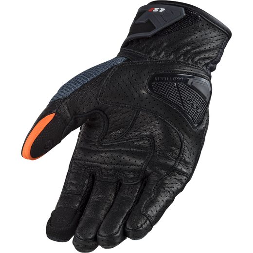 LS2 AIR RAPTOR MAN GLOVES DARK BLUE H-V ORANGE