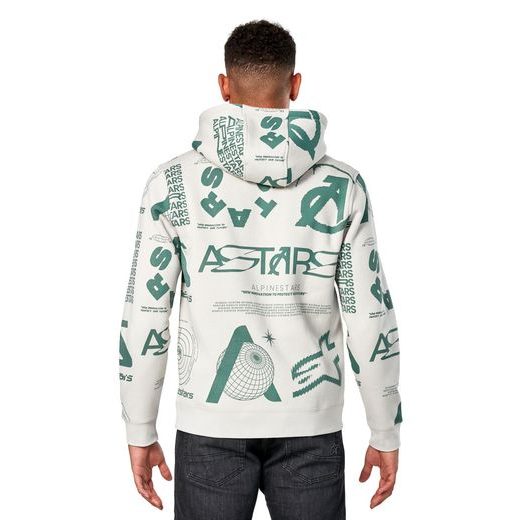 MIKINA DETERMINANT HOODIE, ALPINESTARS (BÍLÁ OFFWHITE)