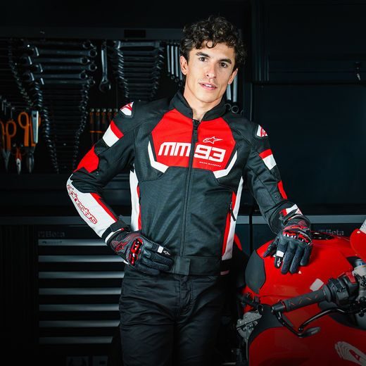 BUNDA T-SPS AIR V2 MM93 KOLEKCE, ALPINESTARS (ČERVENÁ/ČERNÁ/BÍLÁ) 2025
