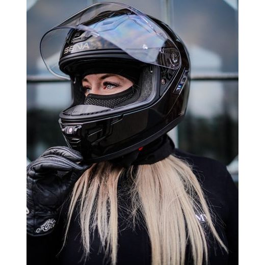 PŘILBA S HEADSETEM PHANTOM, SENA (LESKLÁ ČERNÁ)