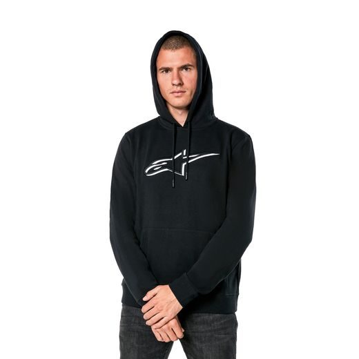 MIKINA AGELESS SHADOW, ALPINESTARS (ČERNÁ/ČERNÁ/BÍLÁ)