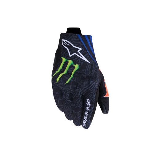 RUKAVICE REEF V2 FQ20 KOLEKCE, ALPINESTARS (ČERNÁ/ČERVENÁ FLUO/MODRÁ/ZELENÁ) 2026