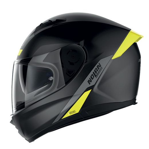 NOLAN INTEGRÁLNÍ MOTO PŘILBA N60-6 N-COM STAPLE 42 ČERNÁ FLUO ŽLUTÁ MATNÁ
