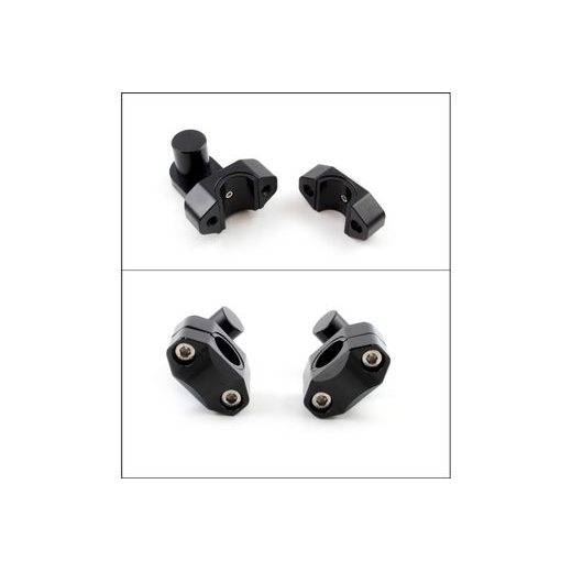 ZVÝŠENÍ ŘÍDÍTEK ADVENTURE 50MM ŘIDÍTKA 22/22 MM A 22/28,6 MM ČERNÉ