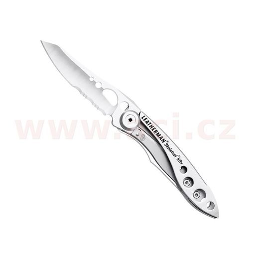 LEATHERMAN SKELETOOL KBX SILVER - ZAVÍRACÍ NŮŽ S OTVÍRÁKEM LAHVÍ, KOMBINOVANÁ ČEPEL