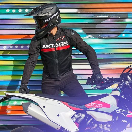 BUNDA SMX AIR, ALPINESTARS (ČERNÁ/ČERVENÁ FLUO) 2024