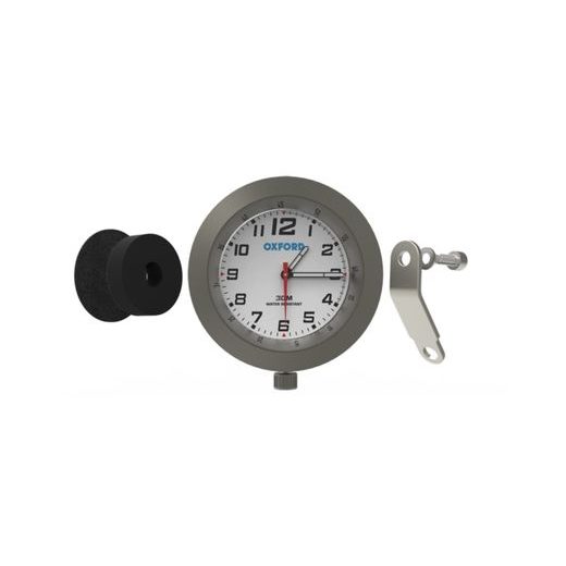 ANALOGOVÉ HODINY, OXFORD (STŘÍBRNÝ RÁMEČEK, LUMINISCENČNÍ CIFERNÍK)