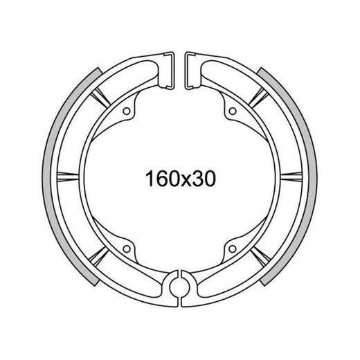 BRZDOVÉ OBLOŽENÍ (DRÁŽKOVANÉ) NEWFREN (2 KS V BALENÍ)