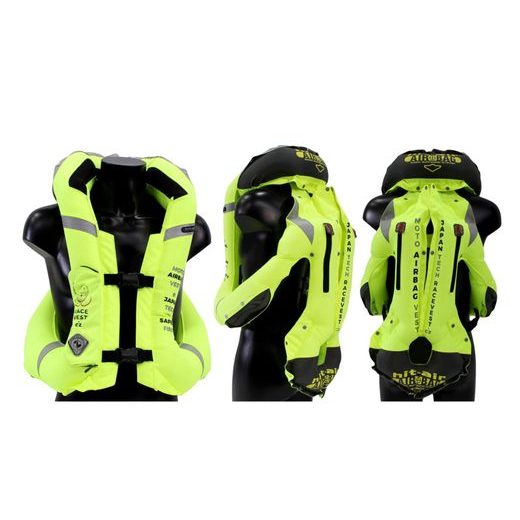 AIRBAGOVÁ MOTOCYKLOVÁ VESTA MLV HIT-AIR REFLEXNÍ ŽLUTÁ